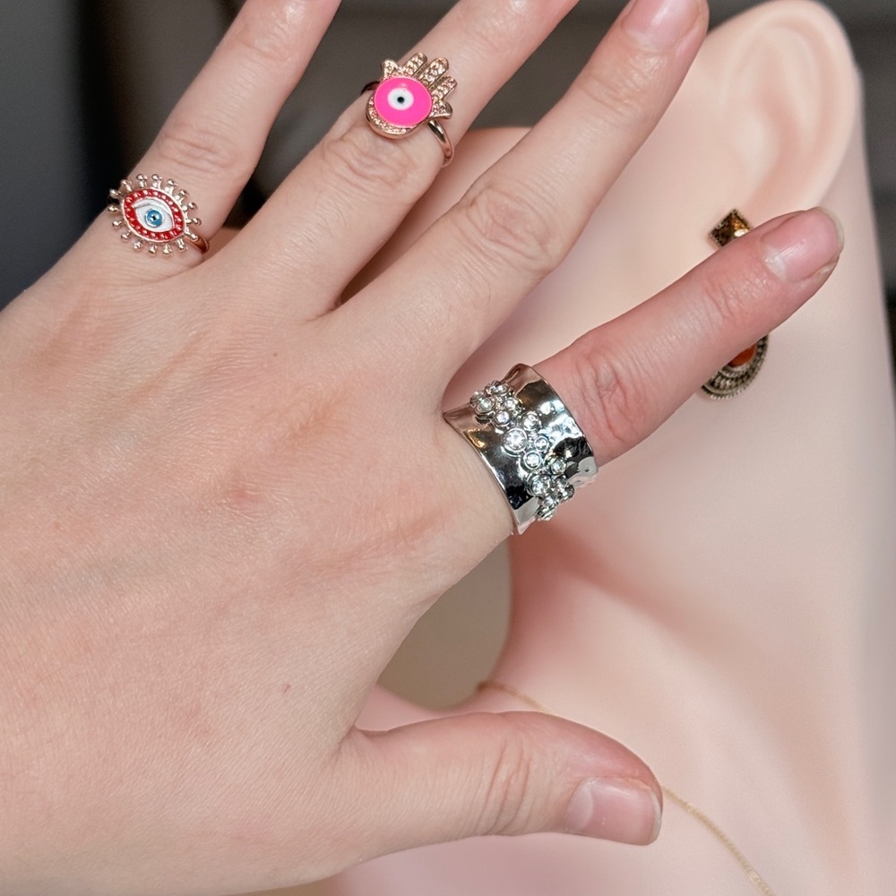 ⚜️ Elegant Silver Floral Ring - Picture 7 of 11